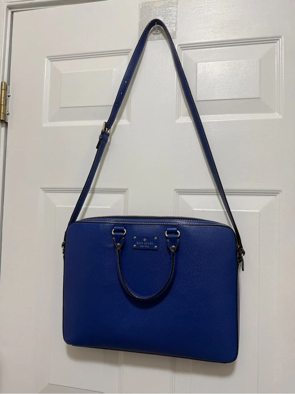 Kate Spade New York Blue Leather Satchel Crossbody